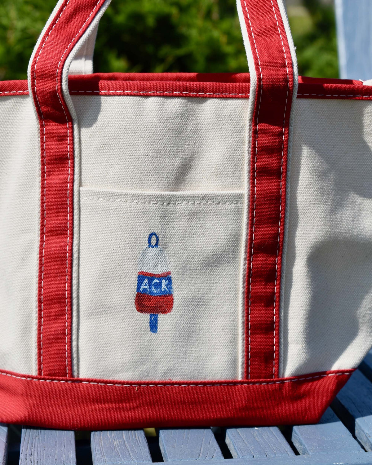 Hand-Painted Mini Boat Tote