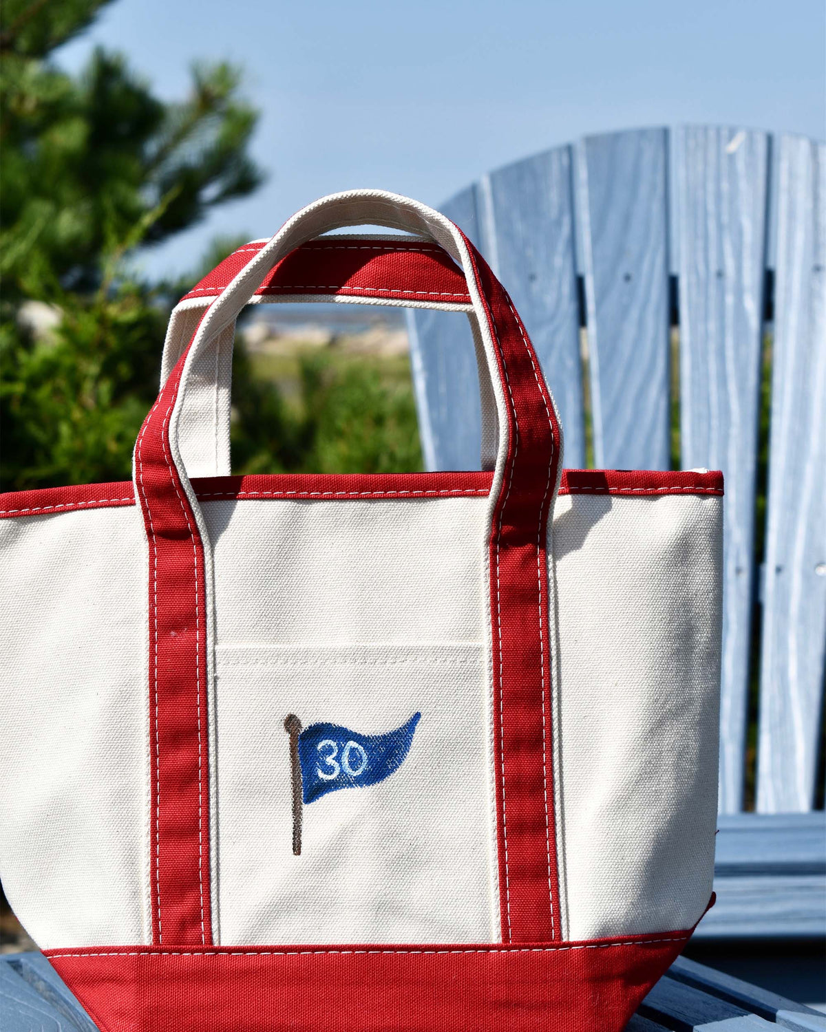 Hand-Painted Mini Boat Tote