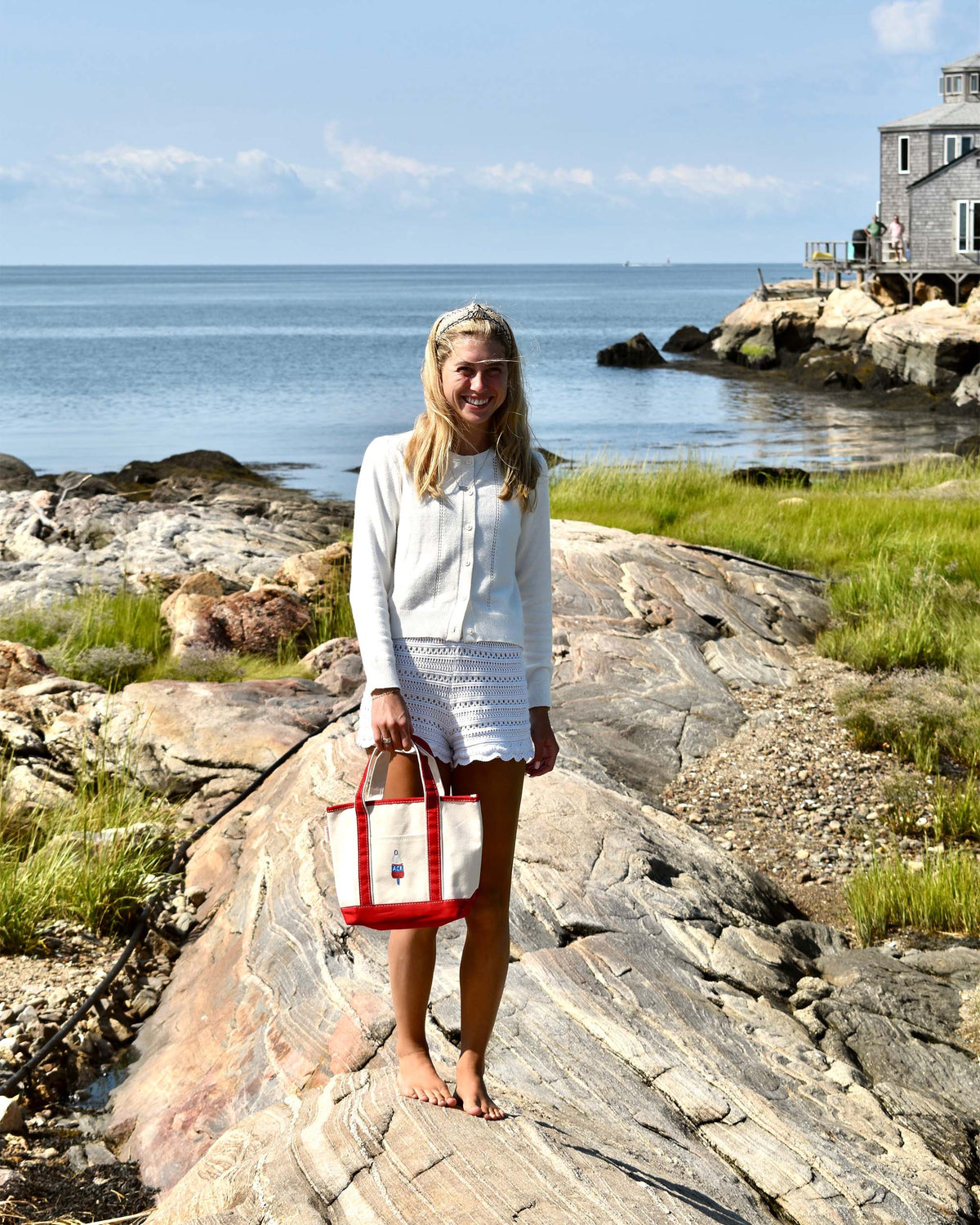 Hand-Painted Mini Boat Tote